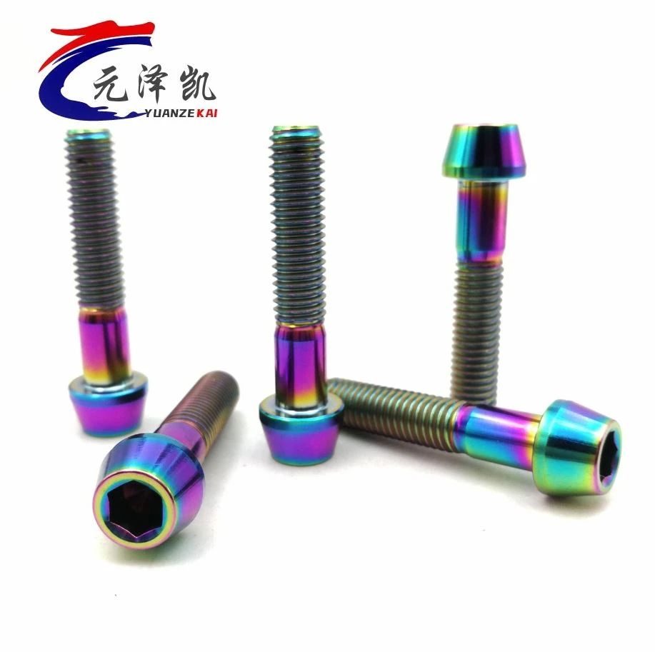 Titanyum Cıvatalar M5x18mm Konik Bisiklet Gidon